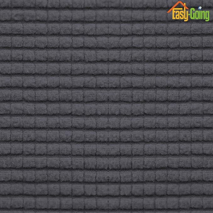 Easy-Going Stretch Loveseat Cushion Cover Sofa Cushion Furniture Protector Sofa Seat Sofa Slipcover Sofa Cover Soft Flexibility with Elastic Bottom(Loveseat Cushion, Dark Gray)