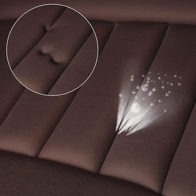 Premium Car Seat Cushion, Driver Cushion with Comfort Memory Foam & Non-Slip Rubber Bottom, Car Seat Pad Works with 95% of Vehicles and Office Chair or Home (Brown)