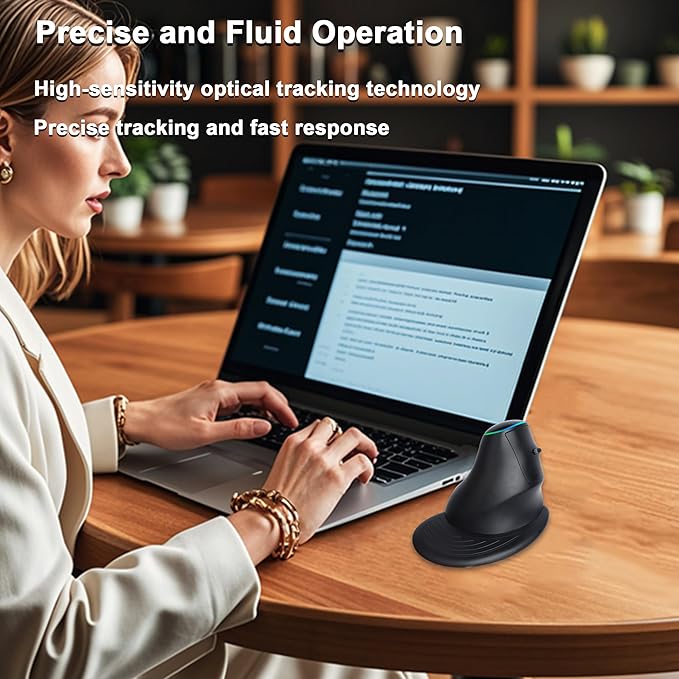 RGB Vertical Mouse 2.4G Wireless Bluetooth Wired Tri-Mode Ergonomic Mouse with Removable Palm Rest Portable Rechargeable Optical Mouse with LED Light for Laptop PC Desktop Notebook Tablet Adult Gifts