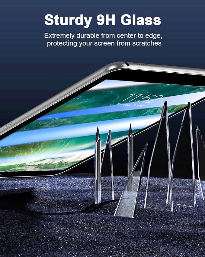 SIBEITU 2 Pack Screen Protector for iPad 6th Generation 9.7 Inch 2018 2017, HD Clear 9H Hardness Tempered Glass Film Compatible with iPad 5th/iPad Air 2/Air 1, Scratch Resistent, Touch Sensitive