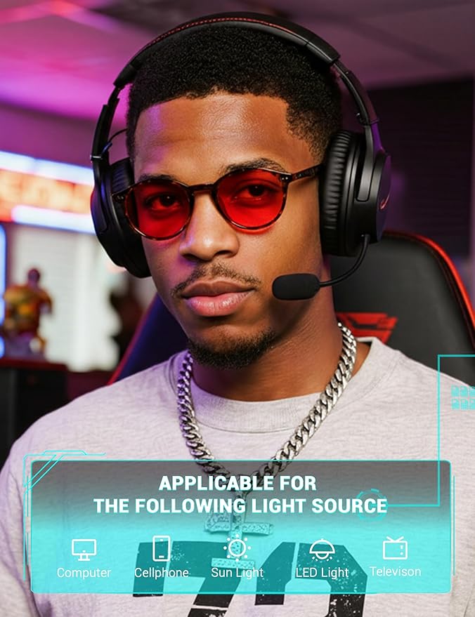 TIJN Blue Light Blocking Glasses Men Women Vintage Thick Round Rim Frame Eyeglasses