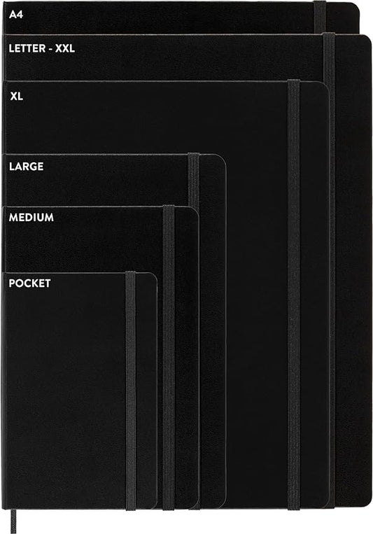 Moleskine Classic Weekly Undated Planner, Hard Cover, Large (5" x 8.25"), Black, 288 pages
