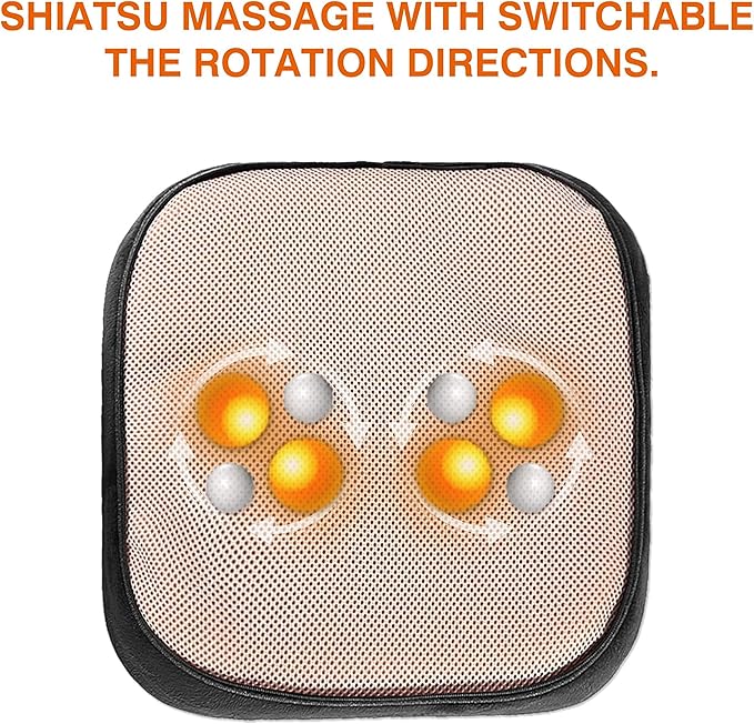 Snailax 2-in-1 Shiatsu Foot and Back Massager with Heat - Kneading Foot Warmer, Electric Feet Massage, Massagers for Back,Leg,Gifts for Women,Men