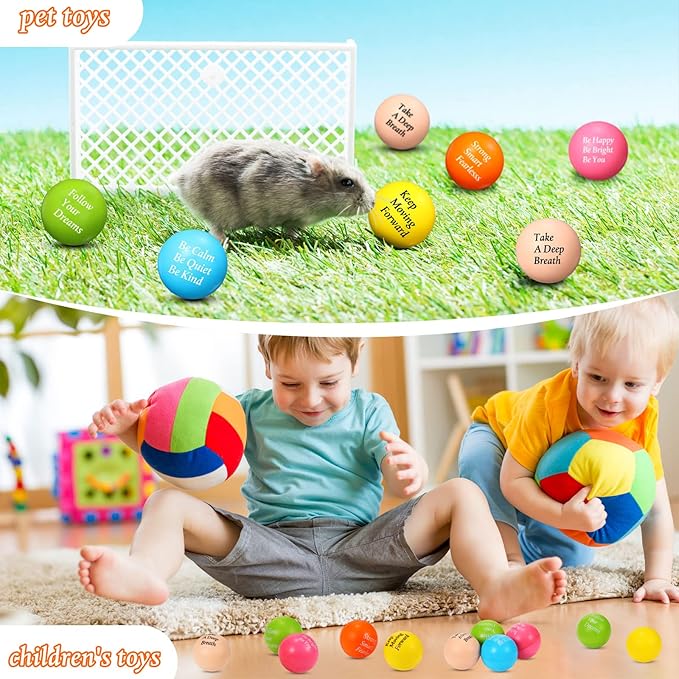 Aoriher 36 Pcs Motivational Stress Balls Colorful Stress Balls Bulk Quotes Inspirational Funny Foam Toys Hand Exercise Gifts for Office Small Toys for Motivating Supply(Multicolor)