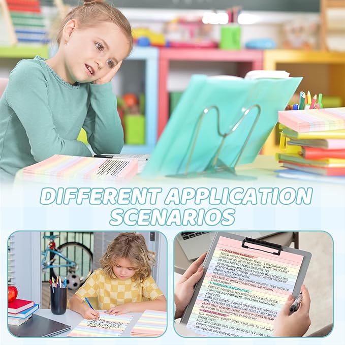 Letter Size Discbound Refill Paper 8.5'' X 11'' 200 Sheets 400 Pages Colored Discbound Planner Inserts 100GSM Lined Paper Refill Wide ruled for 11 Disc Notebooks Note-Taking