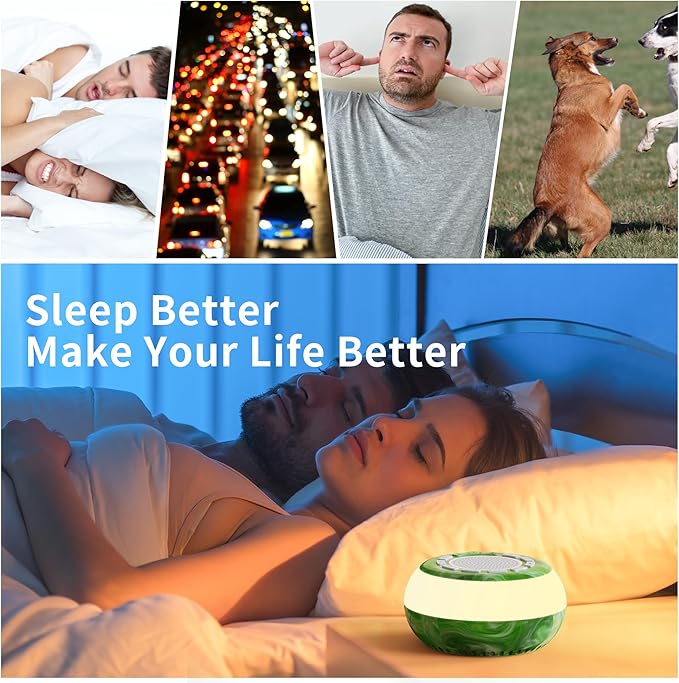 Sound Machine Soothing Sounds, White Noise Machine for Sleeping, Noise Machine for Baby, Sleep Sound Machine for Adults, Portable White Noise Sound Machine for Sleeping Adults (LP)