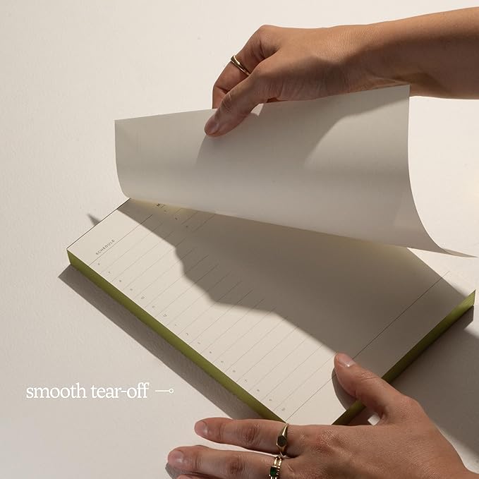 Daily and Weekly To-Do List Notepad – Desk Pad for Work and Study, Lime, 8x6 Inches