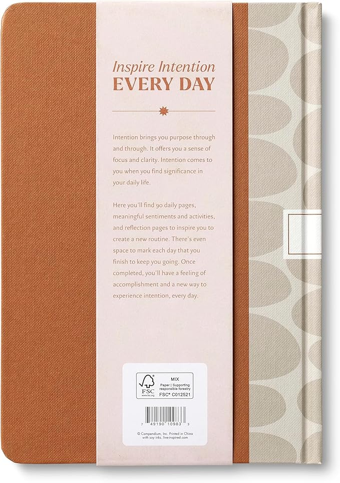 Compendium – Intention Every Day Guided Journal: A Daily Practice for Purpose and Clarity – A 5-Minute a Day Personal Growth Notebook – An Inspiring Daily Journal for Forming New Habits