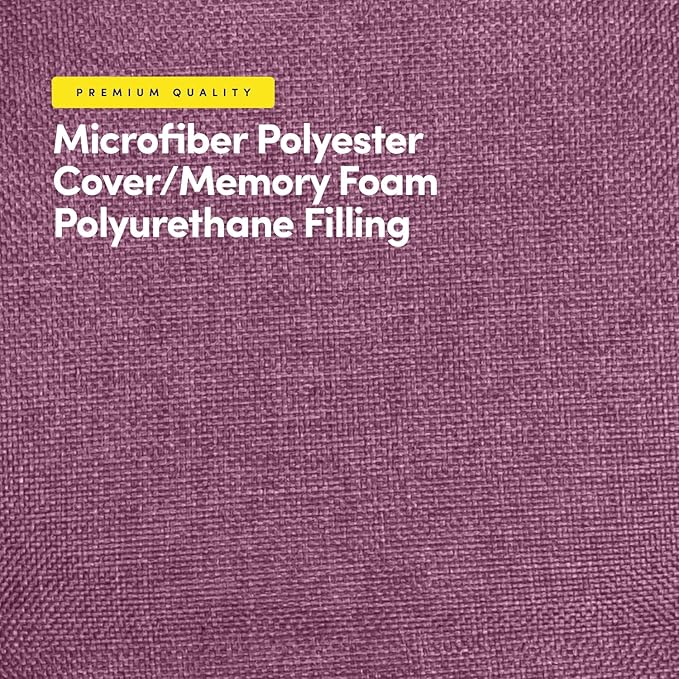 Sweet Home Collection Chair Cushion Memory Foam Pads Tufted Slip Non Skid Rubber Back U-Shaped 17" x 16" Seat Cover, 2 Count (Pack of 1), Purple