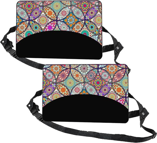 Airplane Foot Hammock Ajustable Foot Hammock for Plane Travel Essentials Comfort Leg Footrest Long Flight Essentials for Men Women,Travel Accessories for Car,Offfice,Airplane(Datura, 2 Pack)