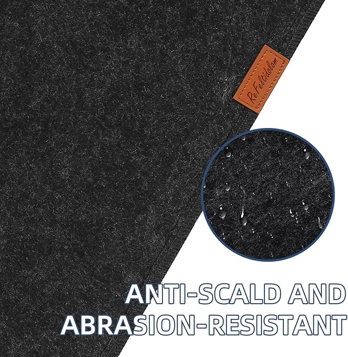 Large Felt Desk Protective Pad, 100X40cm/40''X16''Non-Slip Felt Desk Mat Extended Gaming Mouse Pad Large Desk Pad Protector for Keyboard, Computer, Mouse, Laptop (Dark Grey)