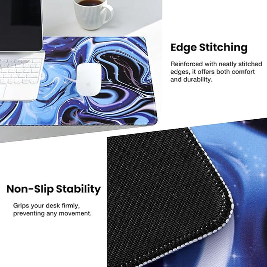 ALOANES Waterproof Mouse Pad with Durable Stitched Edge, Large Gaming Keyboard Pad, Non-Slip Rubber Base, Extended Desk pad for Gamer, Office & Home, Fluid Mousepad 27.6''x 11.8''x 0.12''