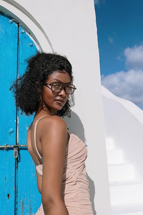 FEISEDY Vintage Square Blue Light Blocking Glasses Women Men 70s Flat Aviator Glasses Computer Anti Glare B0062