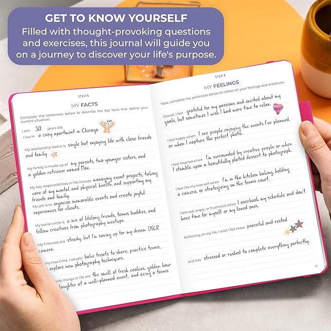 Clever Fox Purpose Seeker Journal – Guided Manifestation & Life Reflection Planner for Daily Self-Exploration, Goal-Setting & Gratitude (Fuchsia)
