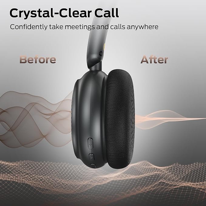 Monster N-Tune MINI 01 Wireless On-Ear Headphones - Bluetooth 6.0 Wireless Headset with Speed Charge, Clear Audio, 50H Playtime, Comfortable & Lightweight Design, Hands-Free Calls (Black)