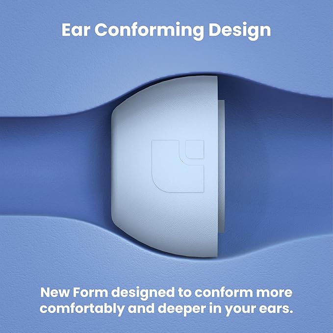 Foam Masters Ultra-Premium Memory Foam Ear Tips for AirPods Pro 1st & 2nd Gen | 3 Pairs | New Ver. | Secure Fit | Super Comfort | Better Noise Cancel | Replacement Buds (Medium, Light Blue)