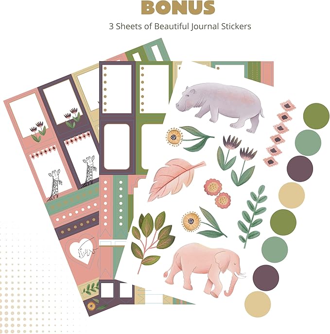 Dotted Journal Notebooks: Bullet Dotted Journal with 200 Numbered Dot Grid Pages, 160gsm Thick White Bleedproof Paper and 3 Sheets of Journal Stickers for Creatives