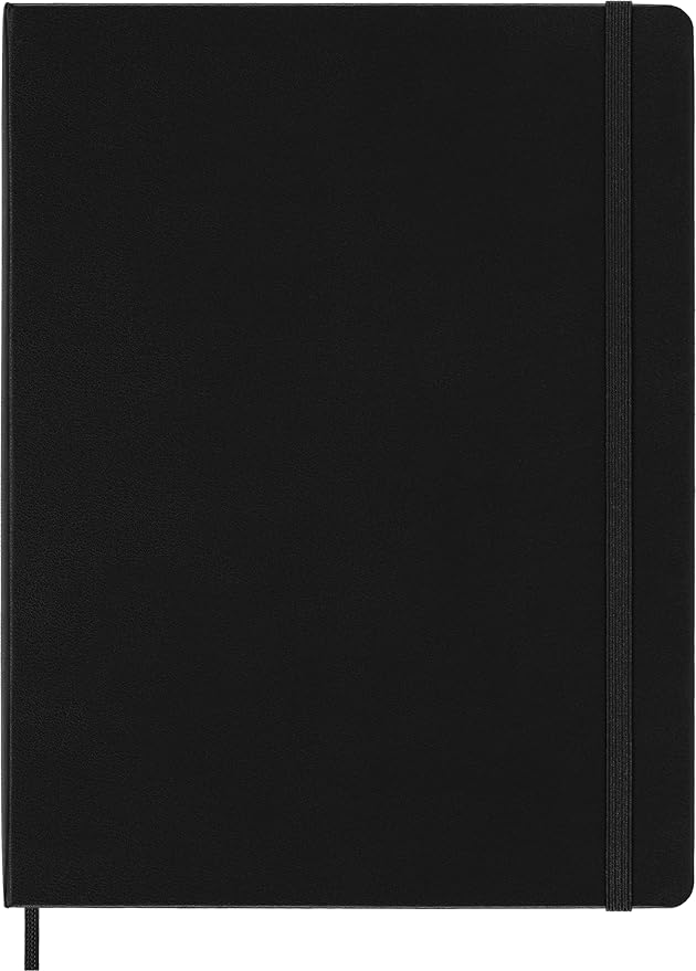 Moleskine Classic Notebook, Hard Cover, XL (7.5" x 9.5") Ruled/Lined, Black, 192 Pages