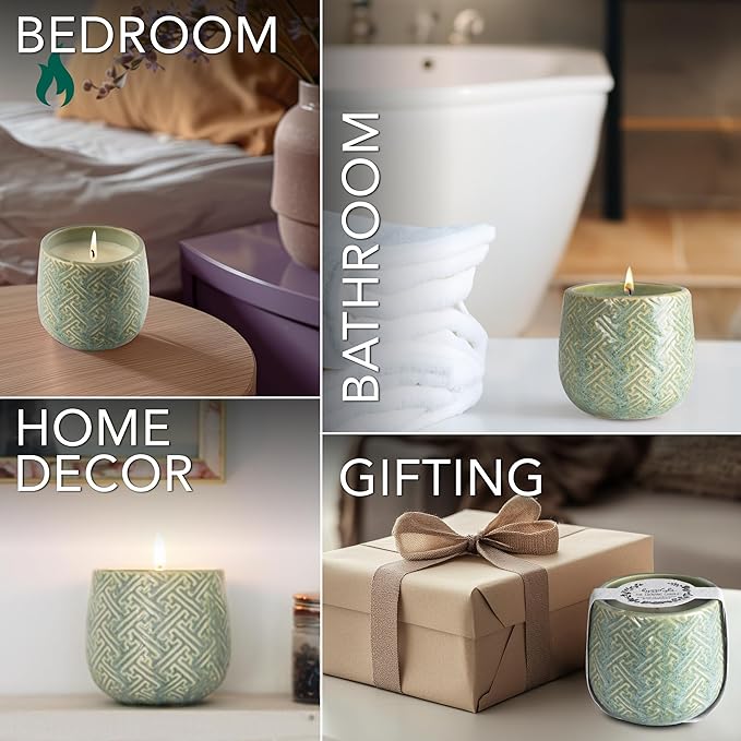 The Growing Candle, Lilac Scented Aromatherapy Candles, 10oz Pot, 100% Soy, Ida