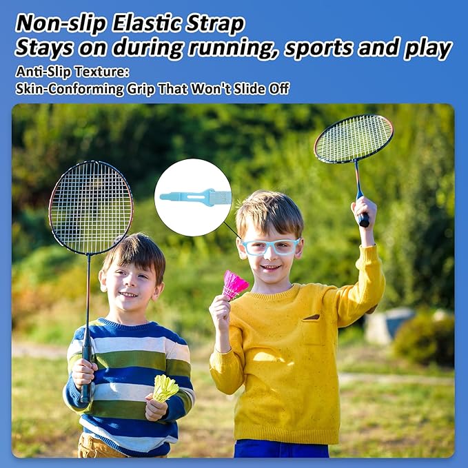 BiBiBear Toddler/Kids/Teens Glasses - Unbreakable TR90 Frame, 180° Flexible, Lightweight & Safe Glasses for Kids Age 2-15