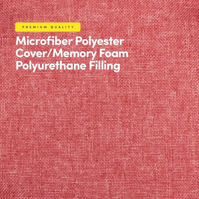 Sweet Home Collection Chair Cushion Memory Foam Pads Tufted Slip Non Skid Rubber Back U-Shaped 17" x 16" Seat Cover, 12 Count (Pack of 1), Peach