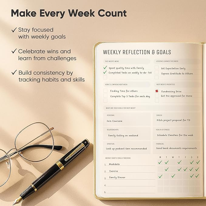 Daily Planner 2025 (5" x 8") - The Ultimate Daily Workflow Planner with Hourly Schedule & Task List to Achieve Your Goals by PRODUCTIVITY STORE (A5, Cream)