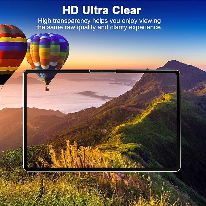 SIBEITU Screen Protector for iPad Pro 11 Inch 2024 Model M4, 2 Pack iPad Pro 5th Generation Tempered Glass Film, 9H Hardness HD Clear Compatible Face ID & Case Friendly for iPad Pro 11" 5th Gen