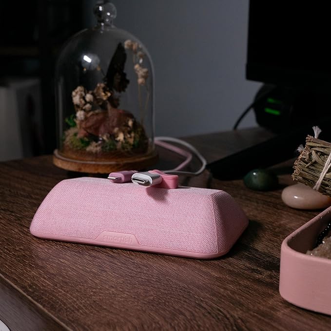 Smartish® Magnetic Cord Holder - Bigger Cable Wrangler Organizer with Magnet Clips for Charger Management on Desktop, Nightstand, or Side Table - Holds 6+ Cables - No. 2 Pencil Gray