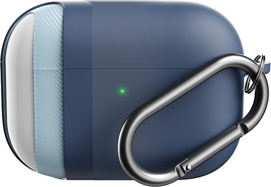 KeyBudz AirPods Pro Case with Keychain Hybrid Shell Series Compatible with AirPod Pro Case Cover (Midnight Blue)