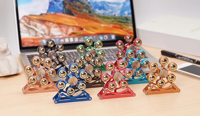 Desk Toys for Fidget Ferris-Wheel Spinner: 4mins Metal Cool-Gadgets Kinetic-Toy, Cool-Stuff for Kid Children Teen Adult EDC-Toy, ADHD Tools Stress Relief for Office Home School Men Woman Christmas