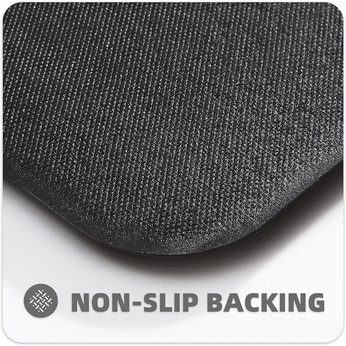 Color&Geometry 0.71" Extra Thick Anti Fatigue Cushion Kitchen Floor Mat,Easy Clean, Water & Oil Proof, Non Slip, Foam Padded Runner Rug for Front Sink,20"x39" Black (2.0Version)