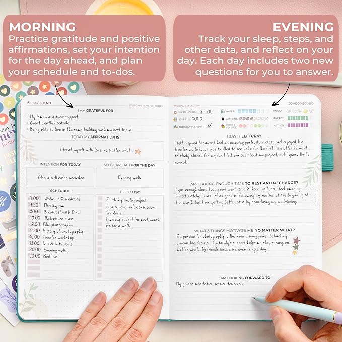 Clever Fox Self-Care Journal Premium – Daily Gratitude & Mental Health Notebook for Women – Reflection & Personal Development Journal (Turquoise)