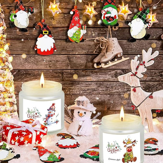 6 Pack Christmas Candles Set, Christmas Candles for Home Scented, Winter Holiday, Natural Soy Wax Jar Aromatherapy Candle Gifts Stocking Stuffers for Women Men Adult