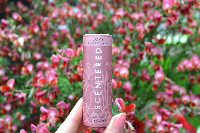 Scentered Aromatherapy Balm Stick - Love - Rose Essential Oils Rub On for Emotional Regulation & Balance - 100% Natural: Rose, Cedarwood, Ylang Ylang - Self Care Gifts for Women