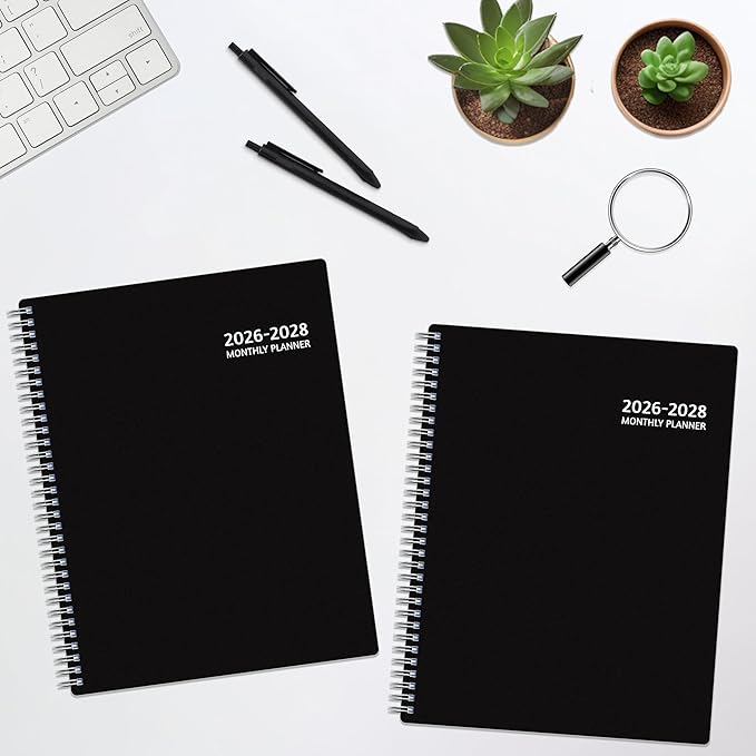 Monthly Planner 2026-2028, 36 Months Calendar Planner 2026-2028 from Jan 2026 – Dec 2028, 8.5'' x 11'' with Ruled Spread, Flexible Cover, Spiral Wirebound, Pocket, Coated Tabs, Notes ＆ Habit Tracker