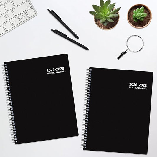 Monthly Planner 2026-2028, 36 Months Calendar Planner 2026-2028 from Jan 2026 – Dec 2028, 8.5'' x 11'' with Ruled Spread, Flexible Cover, Spiral Wirebound, Pocket, Coated Tabs, Notes ＆ Habit Tracker