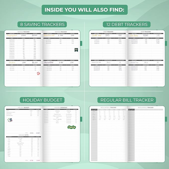 Clever Fox Budget Planner - Expense Tracker Notebook. Monthly Budgeting Organizer, Finance Logbook & Accounts Book, Bill Tracker, A5 (Emerald)