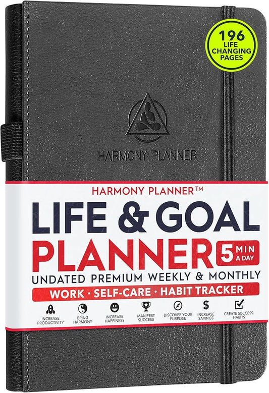 Life & Goal Planner – Undated Daily, Weekly & Monthly Organizer with Habit Tracker, Time Management Tools, and Productivity Journal for Personal Growth and Success