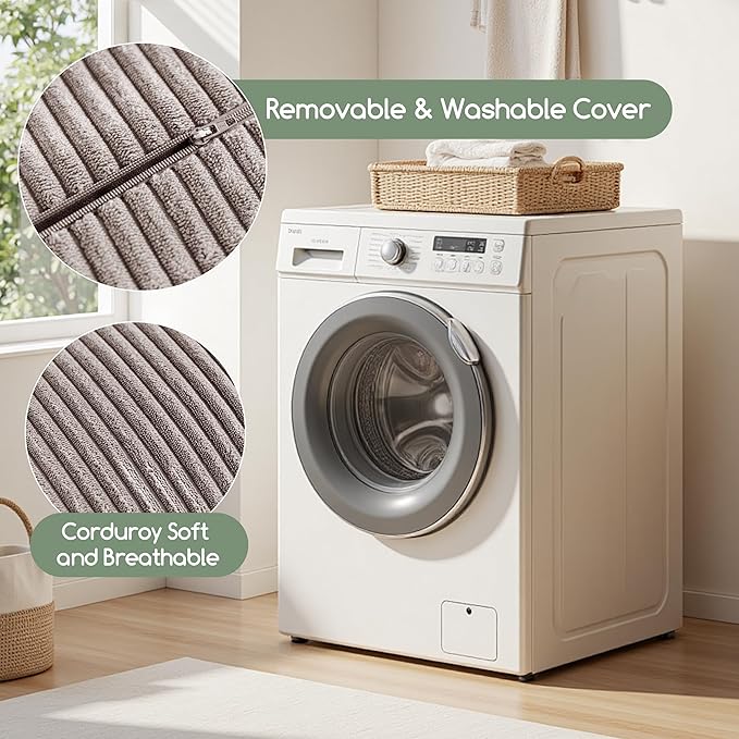 HIGOGOGO Lumbar Support Pillow for Recliner Chair/Accent Chair/Couch, Memory Foam Back Support Cushion for Elderly, Recliner Cushions for Back Rest, Pain Relief, Reading, Washable Cover, Grey