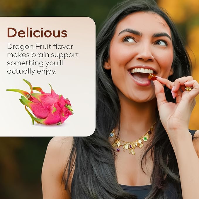 Lions Mane Mushroom Gummies for Focus and Memory - 500mg Fruiting Body Extract - Cognitive Support and Brain Health Supplements for Adults and Kids - Vegan, Gluten-Free - Canyon Cooler - 30 Servings