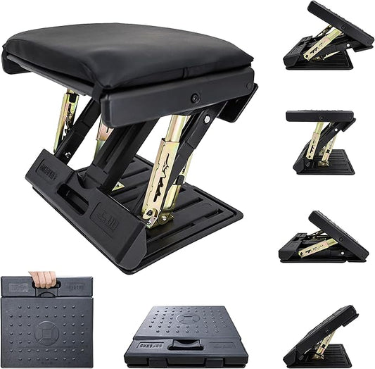 Adjustable Footrest Can Be Adjusted in Multiple Angles and States, Cushion is Detachable, Suitable for Use in Multiple Scenarios Such As Office(Black)