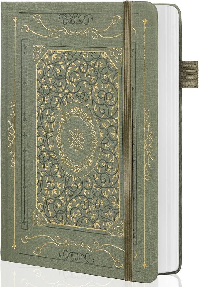 TIEFOSSI Bullet Dotted Notebook, 160gsm Thick Paper, Hardcover Dot Grid Journals for Women Men, 192 pages, for Travel, School and Office Use