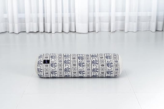 Leewadee Small Yoga Bolster – Shape-Retaining Cervical Neck Roll, Tube Pillow for Comfortable Reading, Kapok Filling, 22 x 6 x 6 inches