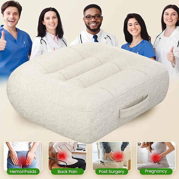 Super Thicken Car Seat Cushion for Adults/Office Chair Cushions/Butt Pillow for Car Long Sitting,Portable Car Seat Pad Fatigue Relief Suitable for Trucks,Cars,Office Chairs,Wheelchairs（Beige）