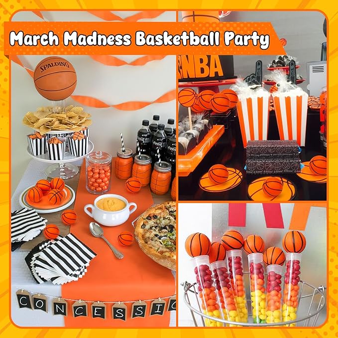 LovesTown 40 PCS Mini Basketball, 2 Inch Foam Sport Stress Balls for Kids and Adults Squishies for Stress Relief Party Favors Birthday Decor Goodie Bag Stuffers