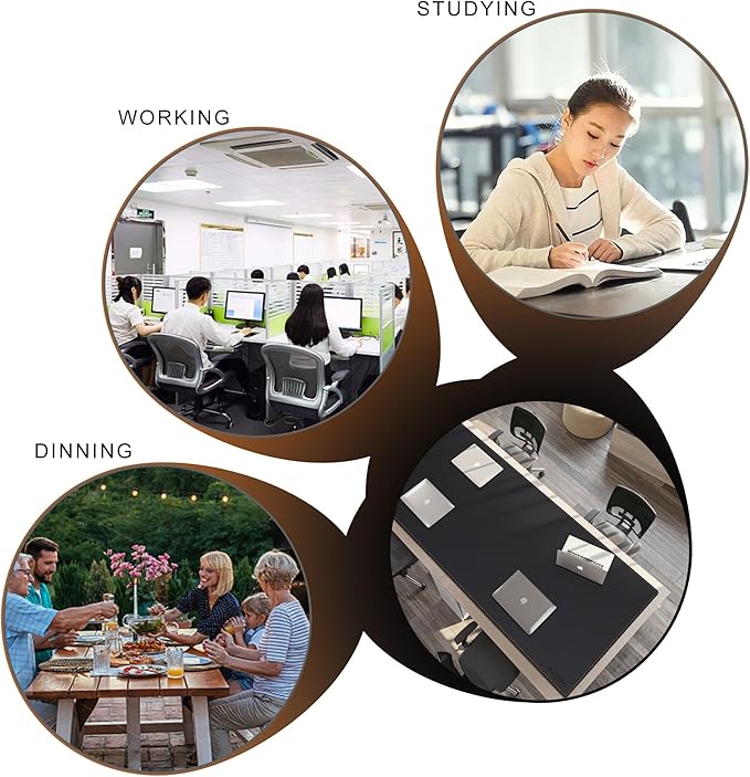MAIDERN Leather Desk Mat, (5XL) 78.7” x 31.5” Reversible Office Desk Pad Mat, Cork & Leather Large Mouse pad for Desk, Waterproof Computer Desk Mat for Gaming Home Office (Black)