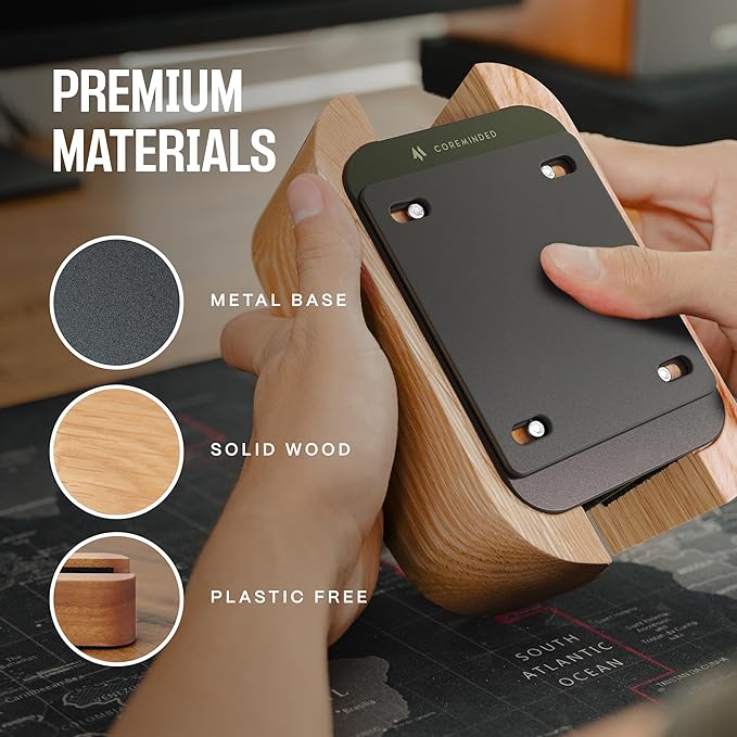 Adjustable Dual Vertical Laptop Stand for Desk, Wooden Laptop Holder, MacBook Pro Stand, Wood Mac Air Dock