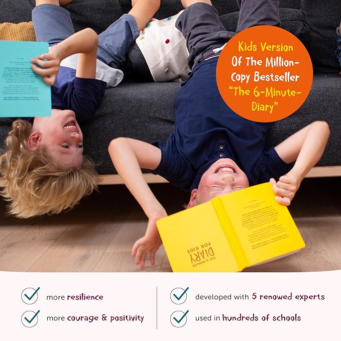 6-Minute Kids Diary – Journal for Kids 6-12 to Develop a Happy Self Mindfulness and Positive Habits – Kids Gratitude Journal for Girls & Boys