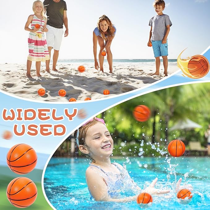 20 Pcs Basketball Stress Ball,2.5 in Foam Squeeze Balls,Mini Basketball Stress Balls for Anxiety Relief,Relaxation,Small Sports Balls for Party Carnival Reward Basketball Sports Themed Party