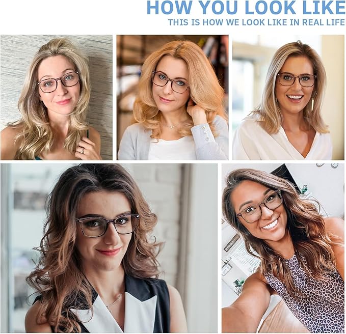 CCVOO Reading Glasses for Women/Men, Eyeglasses, Blue Light Readers for Women/Men, Computer Eye Glasses, Cheaters
